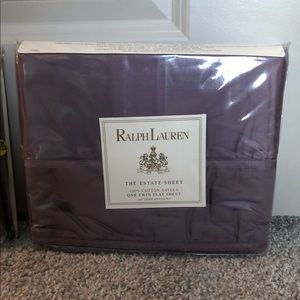 Ralph Lauren Estate Heather Hill Flat Sheet